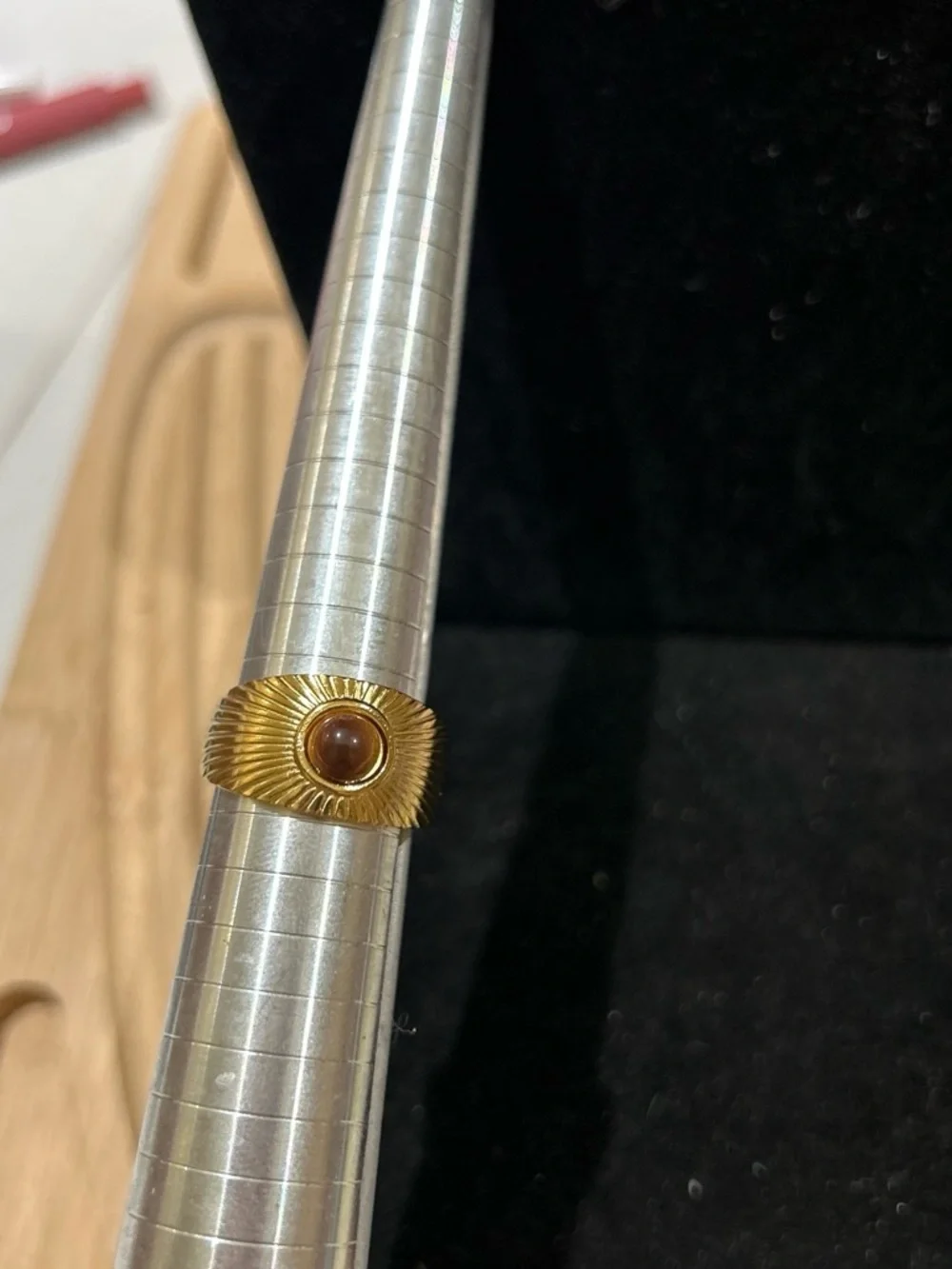 Tigers eye adjustable ring (unisex)